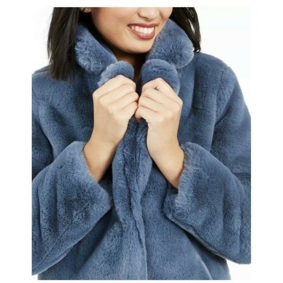 Apparis Jackets & Blazers - Apparis Womens Eloise Faux-Fur Coat Blue XL Ultra Warm